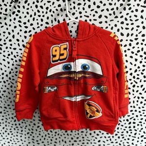 Disney Pixar Lightning McQueen Zip Hoodie Jacket 3t